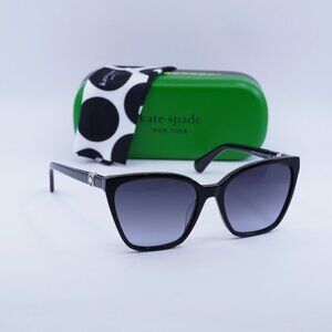 Final Price! Kate Spade AMIYAH/G/S 02M2 9O Black/Grey Sunglasses